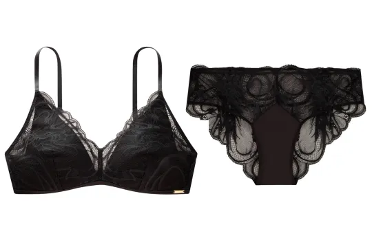 CALVIN KLEIN Black Logo Collection Underwear Set Women's Space Black