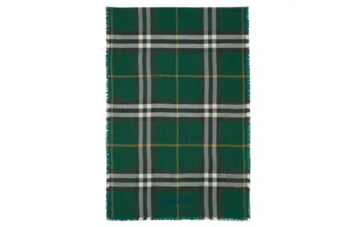 Burberry Check Printed Fringed Edge Scarf