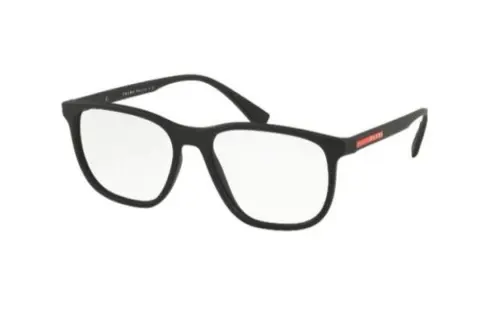 PRADA Acetate Square Eyeglass Frames Men's Black