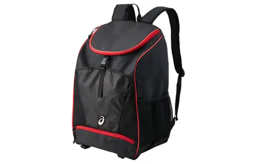 Asics Polyester Backpack Unisex Performance Black & Classic Red