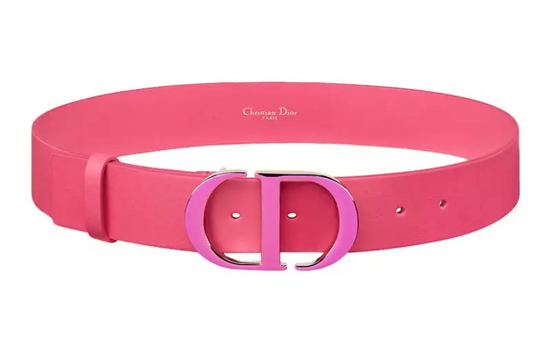 DIOR Letter Logo Women's Pink Width 3.5CM