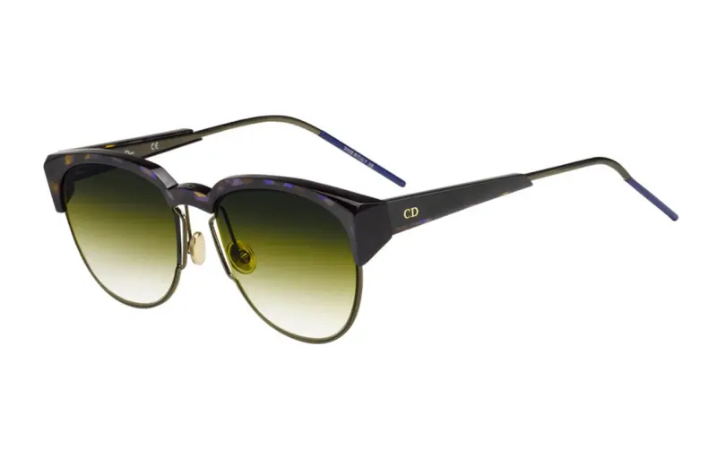 DIOR Metal Browline Sunglasses Women's Purple