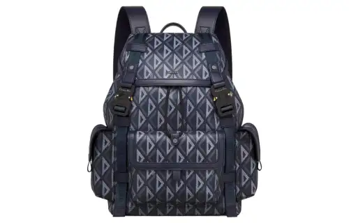 DIOR Hit The Road Canvas Backpack Medium Men's Marine Blue