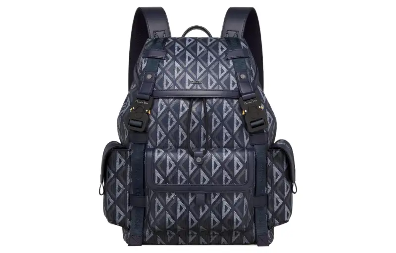 DIOR Hit The Road Canvas Backpack Medium Men's Marine Blue