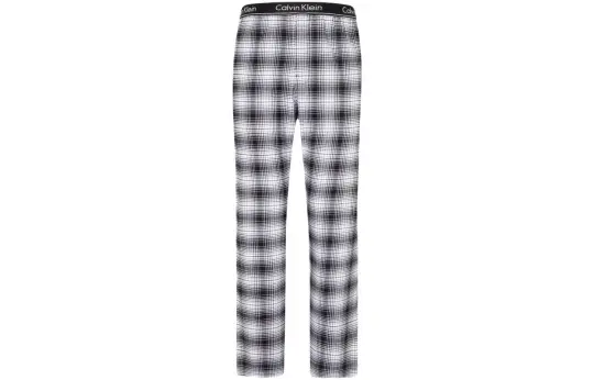 CALVIN KLEIN Pajama Pants Men's Black White Plaid