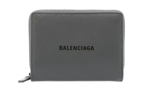 Balenciaga Calfskin Wallet Men's Gray