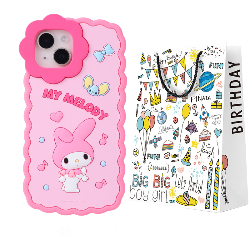 Sanrio Sanrio, apple, silicone shockproof cartoon cute phone case, iPhone14, material, fall protection, for beloved