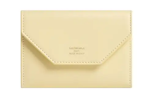 Balenciaga Smooth Calfskin Key Pouch Women's Light Yellow