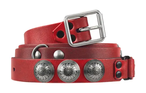 Supreme Cow Leather Belts Unisex Red 