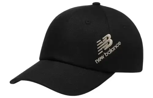New Balance Brand Logo Cotton, Polyester Baseball Caps Unisex Black