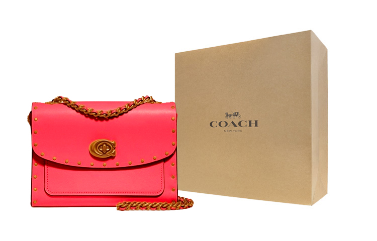 Сумка COACH Parker 18 (розовый) — фото 8