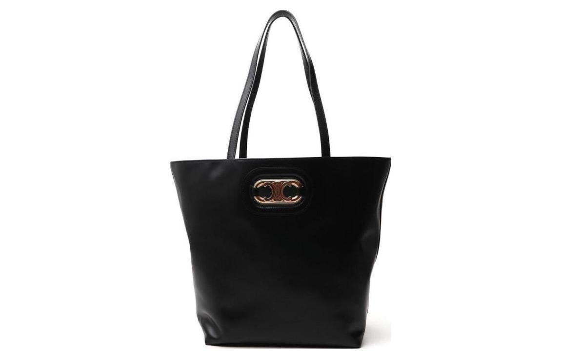 CELINE Genuine Leather Tote Bag, Shopping Bag, Handbag Women's Black