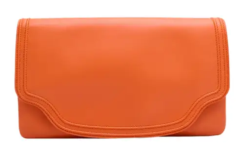 Loro Piana Leather Shoulder Bag, Crossbody Bag Large Women's Papaya Milkshake