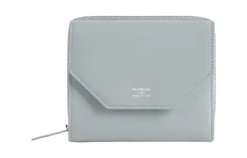 Balenciaga Smooth Calfskin Wallet Women's Blue