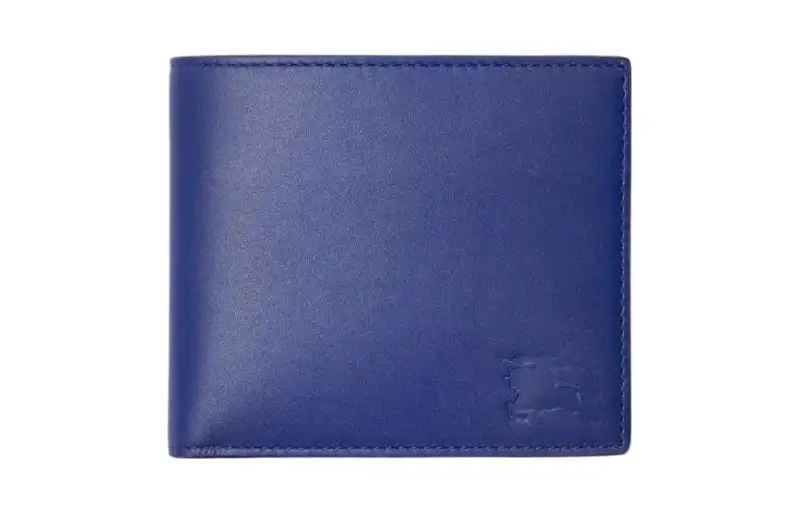 Burberry Calfskin Wallet Coin Purse Men's Knight Blue