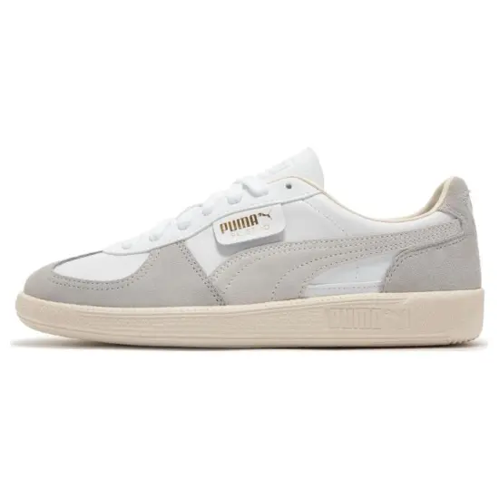 PUMA Palermo Leather PUMA White Cool Light Gray Sugared Almond