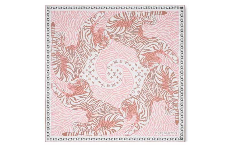 LOUIS VUITTON Square Scarves Women's Pink