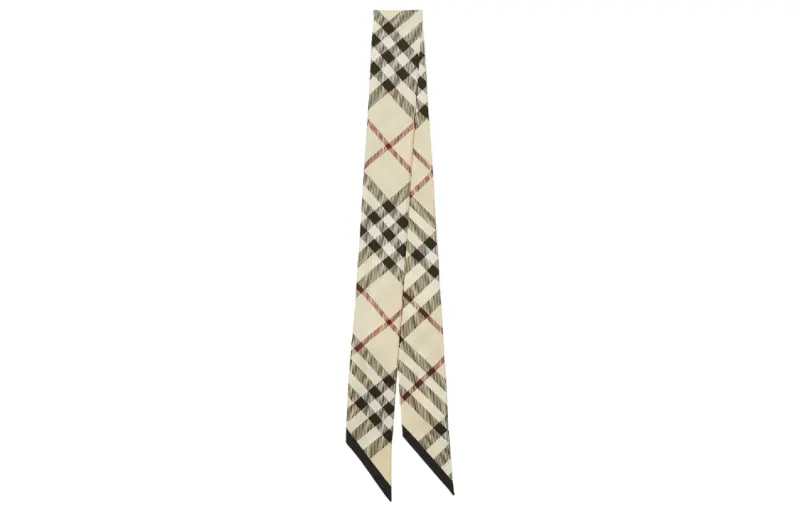 Burberry Skinny Check Silk Scarf