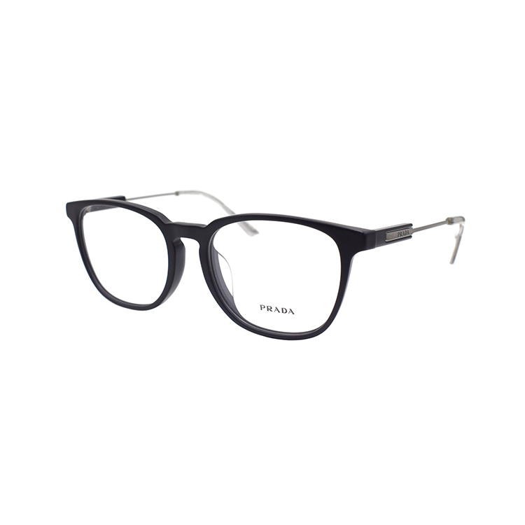 PRADA Prada Avant-garde Art Series Temperament Business Executive Edition Acetate Frame Oval Optical Frame Men's Matte Black
