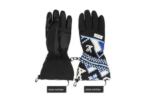 LOUIS VUITTON Knit Gloves Men's Black