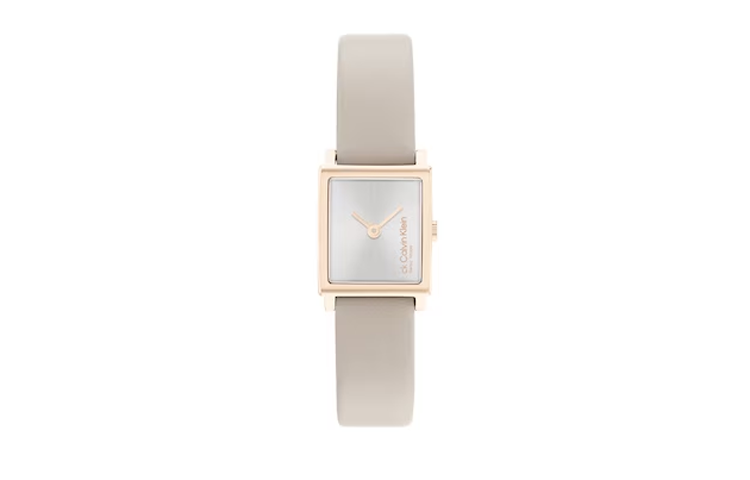 CALVIN KLEIN TIMELESS Wrist Watches Quartz Movement Leather Strap Silver Dial Women's Watch 30m Water Resistant