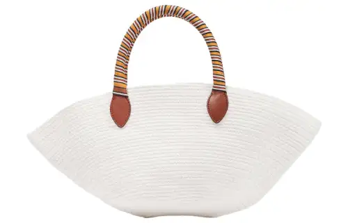 Loro Piana Fabric Handbag Mini Women's White