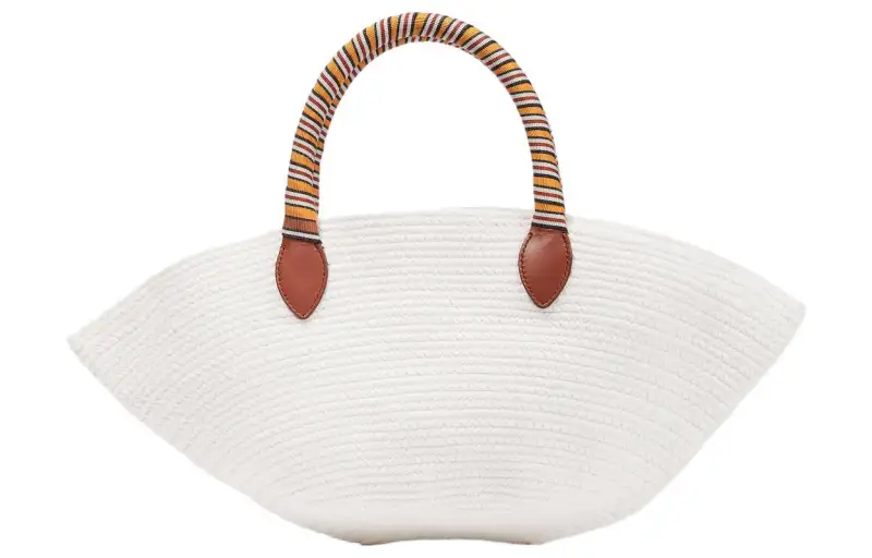 Loro Piana Fabric Handbag Mini Women's White