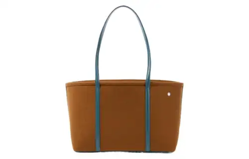 Loro Piana Cashmere Felt One Shoulder Handbag Regular Women's Maple Syrup With Peacock's Eye And Ivory