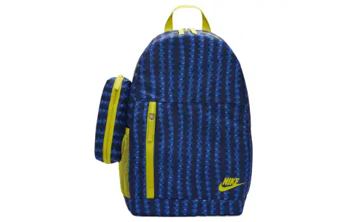 Nike Polyester Backpack Men's Midnight Marine Blue/Polar White High Voltage