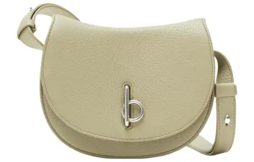 Burberry Calfskin Saddle Bag, Shoulder Bag, Handbag, Shoulder Bag Women's Orion Beige