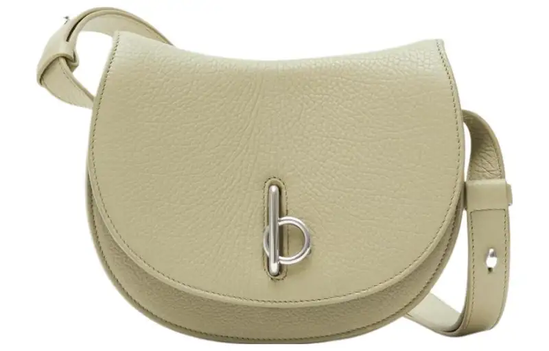 Burberry Calfskin Saddle Bag, Shoulder Bag, Handbag, Shoulder Bag Women's Orion Beige