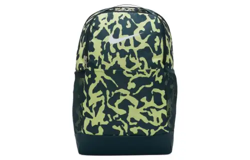 Nike Polyester Backpack Men's Dark Jungle & Light Lemon & White
