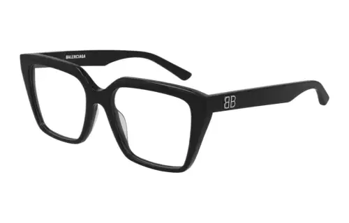 Balenciaga Acetate Rectangular Eyeglass Frames Women's Black