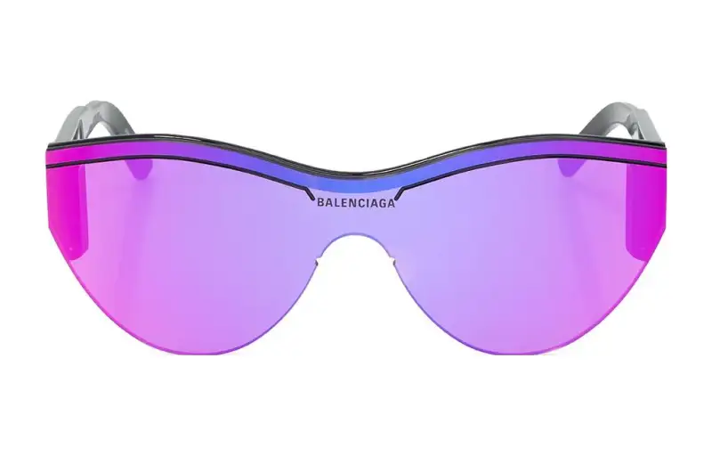 Balenciaga Irregular Shape Sunglasses Women's Purple