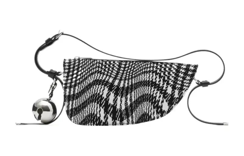 Burberry Cotton Shoulder Bag, Handbag, Shoulder Bag Mini Women's Black & White