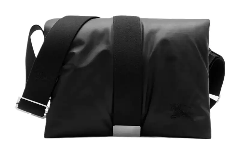 Burberry Calfskin One Shoulder Handbag, Crossbody Bag Men's Black