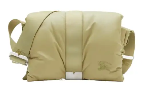 Burberry Calfskin One Shoulder Handbag, Crossbody Bag Men's Orion Beige