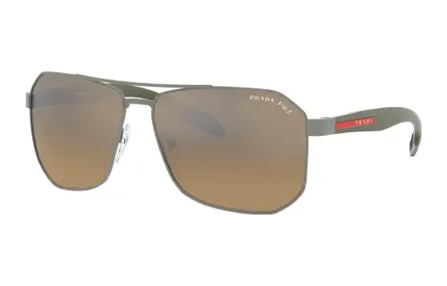 PRADA Steel Aviator Sunglasses Unisex Gray