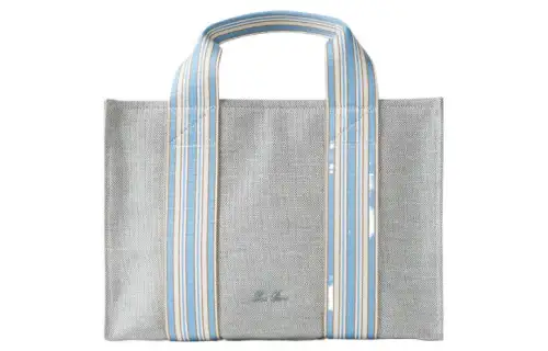 Loro Piana Canvas Bag, One Shoulder Handbag Women's Gray