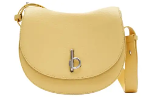 Burberry Calfskin Portable Crossbody Bag, Shoulder Bag Women's Yellow Narcissus