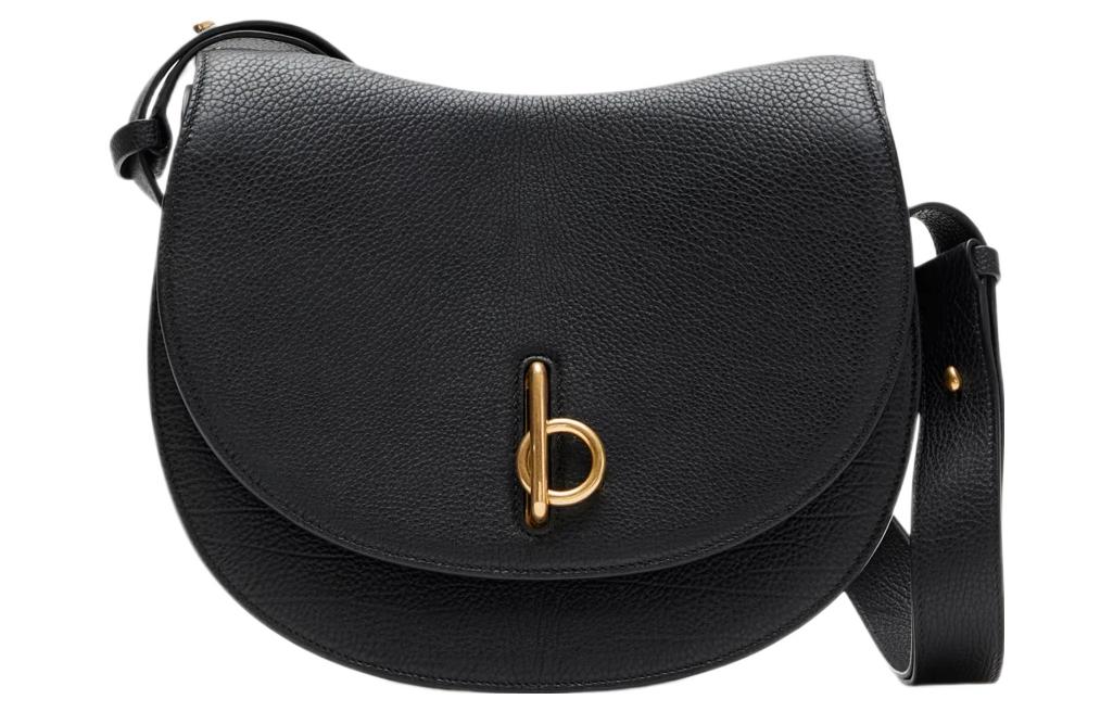 Burberry Rocking Horse Calfskin Shoulder Bag Women's Black