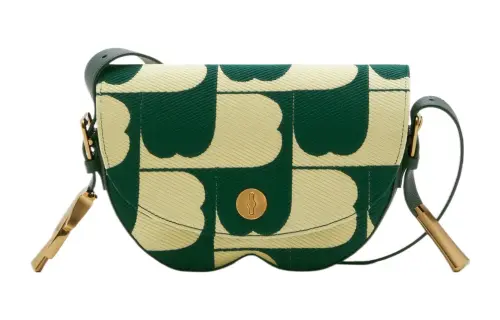 Burberry Cotton With Polyester Trim Crossbody Bag, Shoulder Bag Women's Ivy With Beverage Yellow