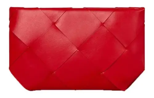 Bottega Veneta Lambskin Clutch Men's Red