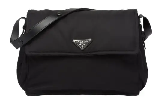 PRADA Re Nylon Re Nylon Recycled Nylon With Leather Messenger Bag, Shoulder Bag, Crossbody Bag Women's Black
