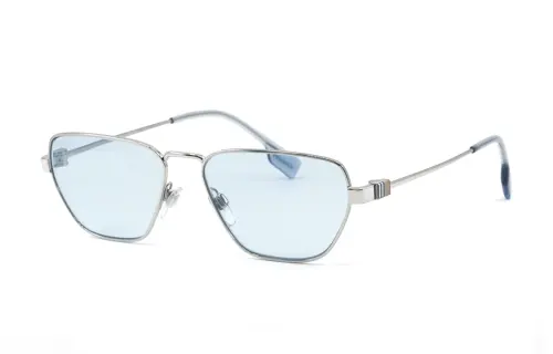 Burberry Metal Irregular Shape Sunglasses Men's Silver