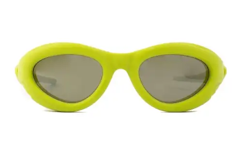 Bottega Veneta Irregular Shape Sunglasses Unisex Green