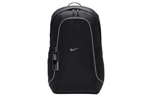 Nike Nylon Backpack Regular Men's Black & Metallic Silver