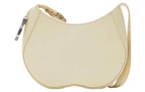 Burberry Grain Calfskin Handbag, Shoulder Bag Women's Pearl