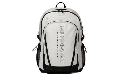 FILA Nylon Backpack Unisex Gray White