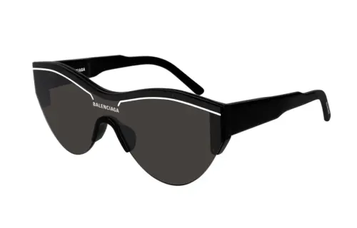 Balenciaga Acetate Irregular Shape Sunglasses Unisex Black